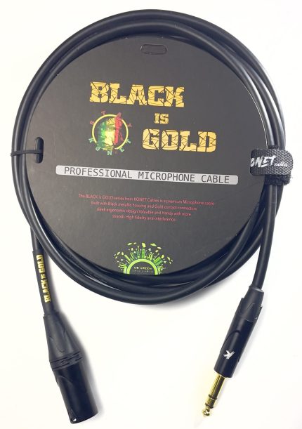 Black and Gold XLR  Male - TRS